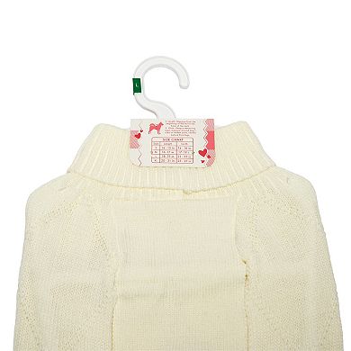 Woof Crochet Hearts Pet Sweater