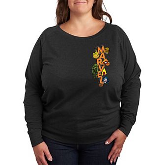 Plus Size Marvel Strange Tales Logo French Terry Long Sleeve Shirt