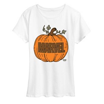 Women's Marvel Logo Pumpkin Graphic Tee