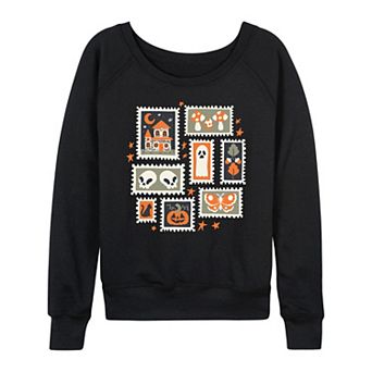 Women's Halloween Stamps French Terry Long Sleeve Tee