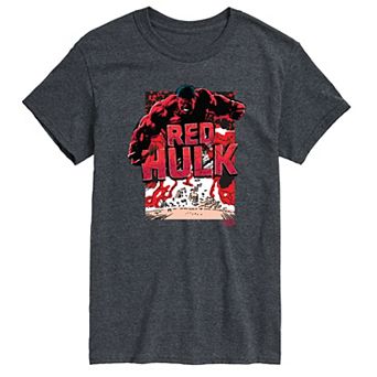 Men's Marvel Captain America Brave New World Red Hulk Comic Cover Graphic Tee