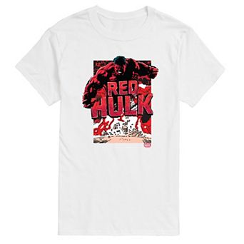 Men's Marvel Captain America Brave New World Red Hulk Comic Cover Graphic Tee