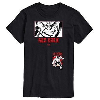 Men's Marvel Captain America Brave New World Red Hulk Patches Graphic Tee