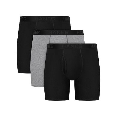 Big & Tall Hanes Ultimate® ComfortBlend Boxer Brief Underwear, 3-Pack