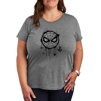 Plus Size Marvel Spider-Man Halloween Web Graphic Tee