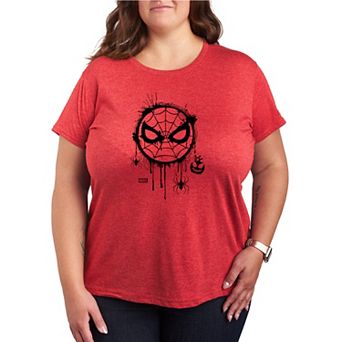 Plus Size Marvel Spider-Man Halloween Web Graphic Tee