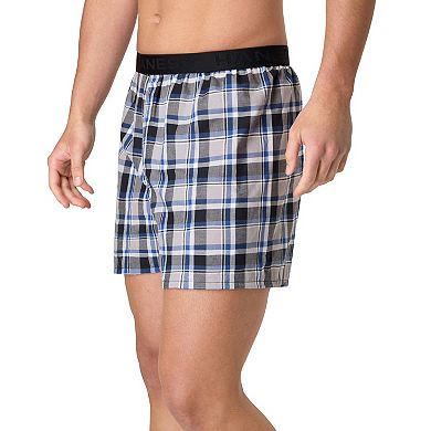 Men's Hanes® 5-Pack Core Assorted Plaid Woven 6-Inch Boxer Underwear