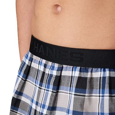 Men's Hanes® 5-Pack Core Assorted Plaid Woven 6-Inch Boxer Underwear
