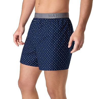 Men's Hanes® 5-Pack Core Assorted Woven 6-Inch Boxer Underwear