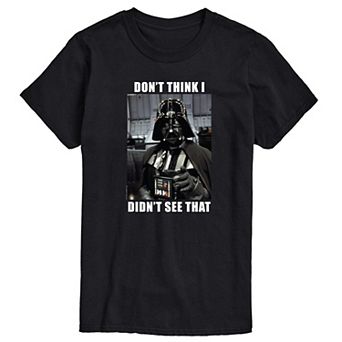 Men's Star Wars Don't Think I Didn't See That Short Sleeve Graphic Tee