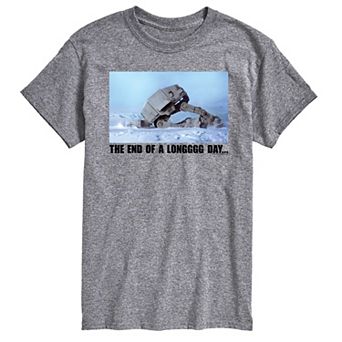 Men's Star Wars AT-AT Walker The End Of A Long Day Short Sleeve Graphic Tee
