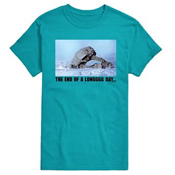 Men's Star Wars AT-AT Walker The End Of A Long Day Short Sleeve Graphic Tee