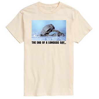 Men's Star Wars AT-AT Walker The End Of A Long Day Short Sleeve Graphic Tee