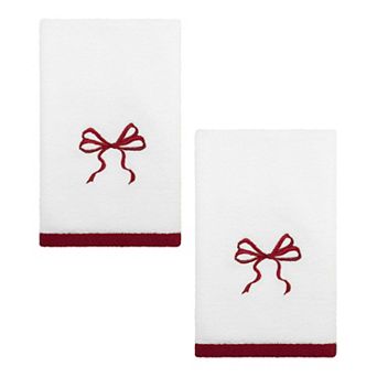 Avanti Christmas Bows Bath Towel, 2 pk Hand Towel or 2 pk Ftip Towels