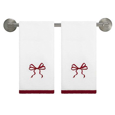 Avanti Christmas Bows Bath Towel, 2pk. Hand Towel or 2pk. Ftip Towels