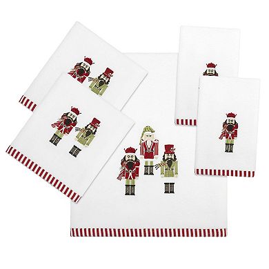 Avanti Peppermint Nutcracker Bath Towel, 2pk. Hand Towel or 2pk. Ftip Towels