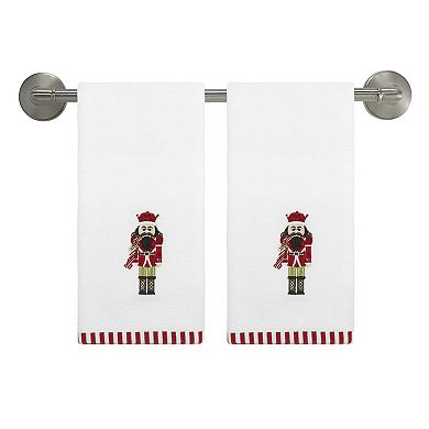 Avanti Peppermint Nutcracker Bath Towel, 2pk. Hand Towel or 2pk. Ftip Towels