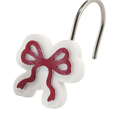Avanti Christmas Bows 12-pc. Decorative Shower Curtain Hook Set