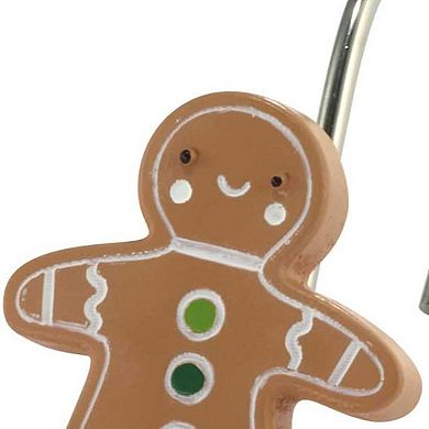 Avanti Gingerbread Man 12-pc. Decorative Shower Curtain Hook Set