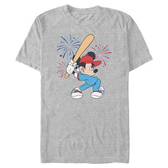 Big & Tall Disney's Mickey Mouse Batter Up Americana Graphic Tee
