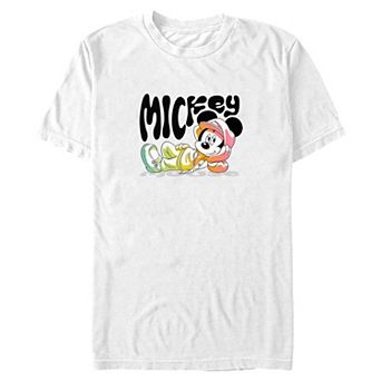 Big & Tall Disney's Mickey Mouse Lounging Watercolor Graphic Tee