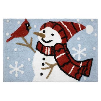 Avanti Holiday Cheer Snowman & Cardinal Decorative Rug