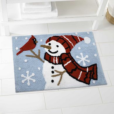 Avanti Holiday Cheer Snowman & Cardinal Decorative Rug