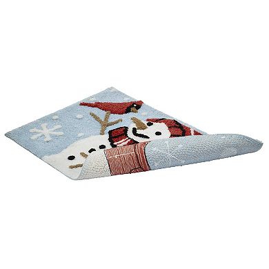 Avanti Holiday Cheer Snowman & Cardinal Decorative Rug