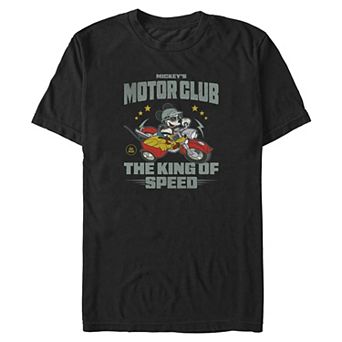 Big & Tall Disney's Mickey Mouse Motor Club The King Of Speed Graphic Tee