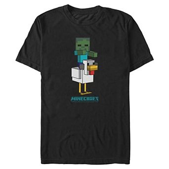Big & Tall Minecraft Zombie Chicken Jockey Graphic Tee