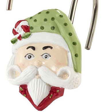 Avanti Peppermint Nutcracker 12-pc. Decorative Shower Curtain Hook Set