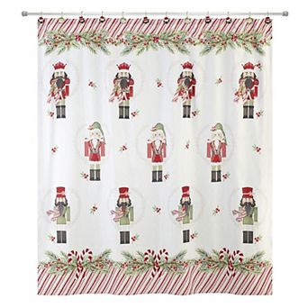 Avanti Peppermint Nutcracker Shower Curtain