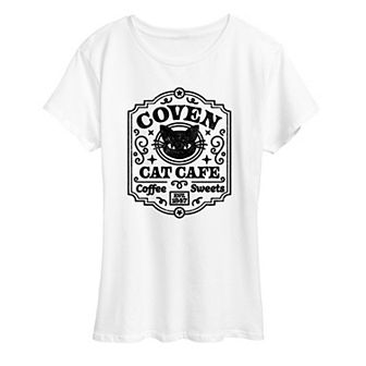 Women's Coven Cat Café Graphic Tee