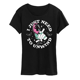 Women's I Just Need To Unwind Mummy Graphic Tee