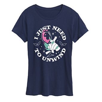 Women's I Just Need To Unwind Mummy Graphic Tee