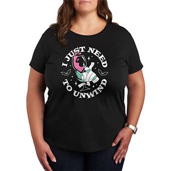 Plus Size I Just Need To Unwind Mummy Graphic Tee