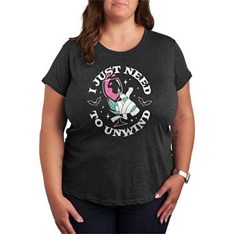 Plus Size I Just Need To Unwind Mummy Graphic Tee