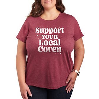 Plus Size Support Your Local Coven Graphic Tee
