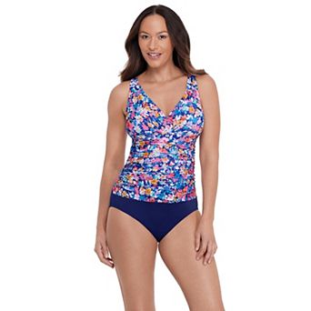 Women's Bal Harbour Mio V-Neck Shirred Side One-Piece Swimsuit