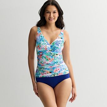 Women's Bal Harbour Mio V-Neck Shirred Side One-Piece Swimsuit