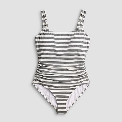 Women's Bal Harbour Striped Scoopneck One-Piece Swimsuit