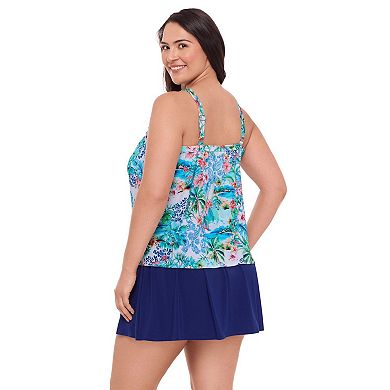 Plus Size Bal Harbour V-Neck Hankini Swim Top
