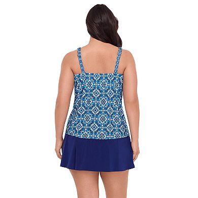 Plus Size Bal Harbour A-Line Tankini Swim Top