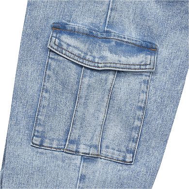 Girls 2-16 Lands' End Denim Cargo Wide Leg Jeans