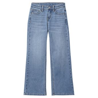 Girls 2-16 Lands' End Wide Leg Denim Jeans
