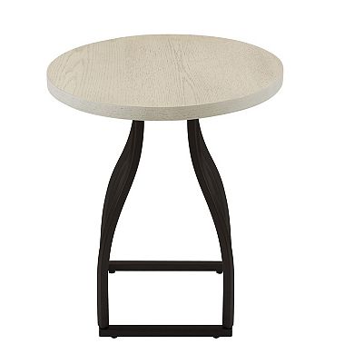 Tior Accent Table, Round Top, Metal Base
