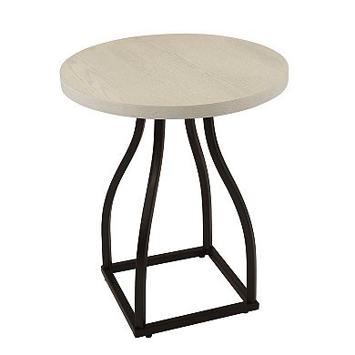 Tior Accent Table, Round Top, Metal Base