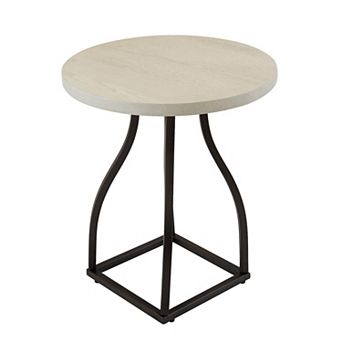 Tior Accent Table, Round Top, Metal Base