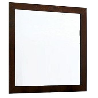 Ryla Dresser Vanity Mirror, Square Frame, Solid Wood