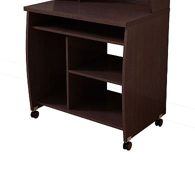 Niro Utility Desk Cart with Hutch, 7 Shelves